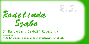 rodelinda szabo business card